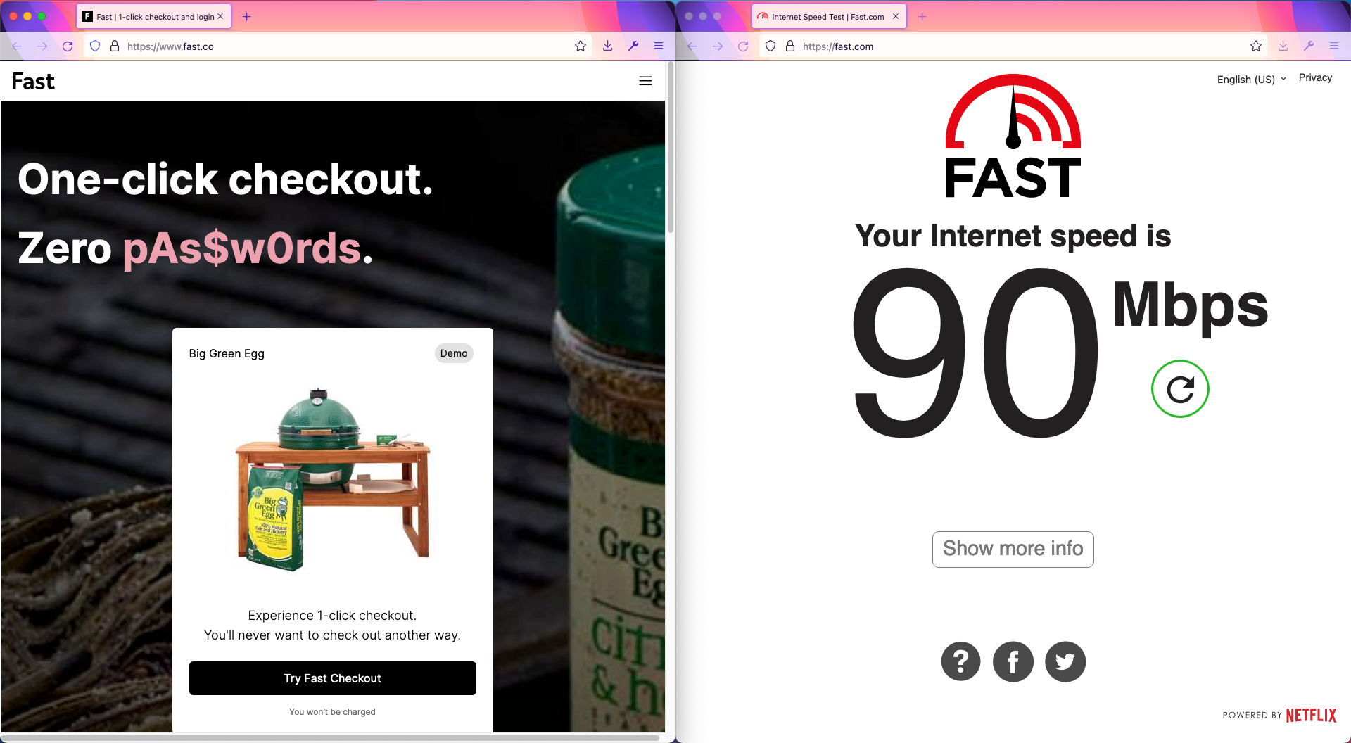fast.co and fast.com side-by-side.