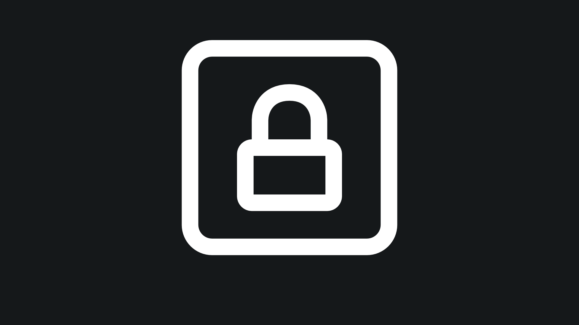 Lock symbol inside a box.